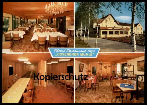 ÄLTERE POSTKARTE HÜCKELHOVEN HOTEL DOVERENER MÜHLE RESTAURANT Ansichtskarte postcard cpa AK