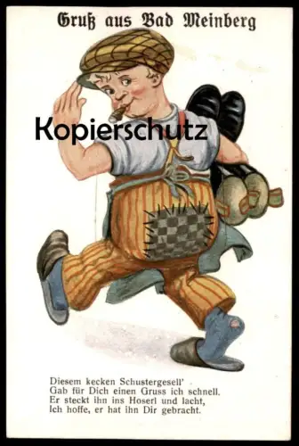 ALTE POSTKARTE GRUSS AUS BAD MEINBERG LEPORELLO SYSTEMKARTE HORN BAD MEINBERG Ansichtskarte AK postcard cpa