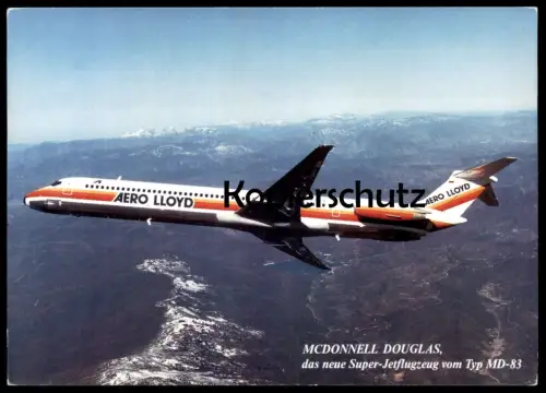 ÄLTERE POSTKARTE MCDONNELL DOUGLAS MD-83 AERO LLOYD JET airplane avion Flugzeug Ansichtskarte postcard