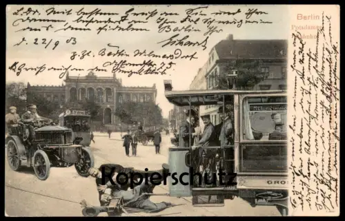 ALTE AK PHOTOMONTAGE BERLIN POTSDAMER BAHNHOF Fotomontage montage photo Surrealisme Tram tramway Strassenbahn Berlino