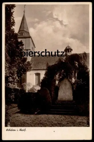 ALTE POSTKARTE WEHDEM IN WESTFALEN STEMWEDE KIRCHE DENKMAL Kreis Minden-Lübbecke monument Ansichtskarte postcard cpa AK