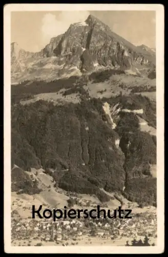 ALTE POSTKARTE MOLLIS GEGEN FROHNALPSTOCK PANORAMA 2127 METER GLARUS SCHWEIZ SUISSE cpa postcard Ansichtskarte AK