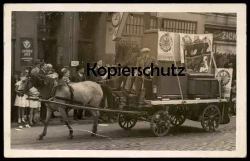 ALTE FOTO POSTKARTE MAGDEBURG REKLAME DEUTSCHE WOCHE DEUTSCHE ARBEIT DEUTSCHE WARE FESTZUG Ansichtskarte postcard AK cpa