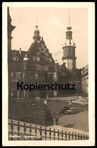 ALTE POSTKARTE DRESDEN GEORGENTOR 1943 AUTO AUTOS OLDTIMER MERCEDES BENZ ? Ansichtskarte AK postcard cpa