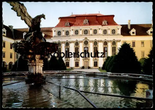 ÄLTERE POSTKARTE STIFT ST. FLORIAN OÖ. ADLERBRUNNEN MIT MAMORSAAL Brunnen fountaine fountain Adler eagle AK cpa postcard