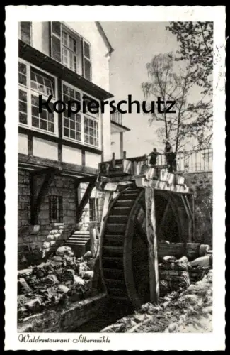 ÄLTERE POSTKARTE WALDRESTAURANT SILBERMÜHLE LEOPOLDSTAL TEUTOBURGER WALD WASSERMÜHLE WASSERRAD Horn Bad Meinberg AK cpa