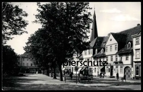 ÄLTERE POSTKARTE HOLZMINDEN WESER MARKTPLATZ HYDRANTENKARREN LÖSCHKARREN DER FEUERWEHR ? AK Ansichtskarte cpa postcard