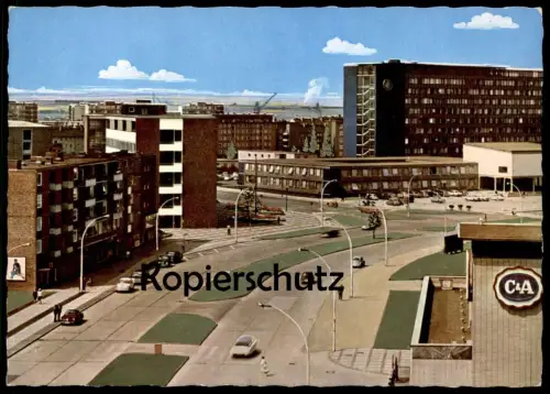 ÄLTERE POSTKARTE SALZGITTER-LEBENSTEDT MIT KARMANN GHIA MODEHAUS C&A Albert-Schweitzer-Strasse Autos Auto Ansichtskarte