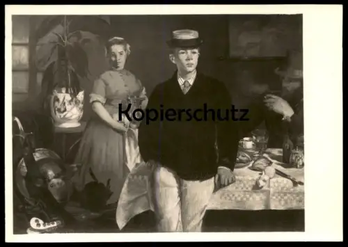 ALTE POSTKARTE JUNGE SPIELZEUG AN DER WAND BILD ROTKÄPPCHEN Le petit chaperon rouge little Red Riding Hood girl postcard