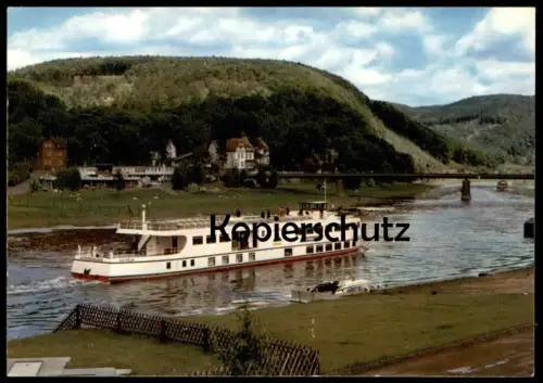 ÄLTERE POSTKARTE PASSAGIERSCHIFF WESERBERGLAND MS SCHIFF OBERWESER DAMPFSCHIFFAHRT ship Ansichtskarte cpa postcard AK