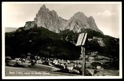 ÄLTERE POSTKARTE SIUSI VERSO SCILIAR WEGKREUZ FLURKREUZ KRUZIFIX Bozen Bolzano AK Ansichtskarte cpa postcard