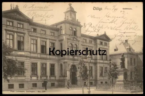 ALTE POSTKARTE OHLIGS RATHHAUS 1902 RATHAUS SOLINGEN Ansichtskarte AK cpa postcard