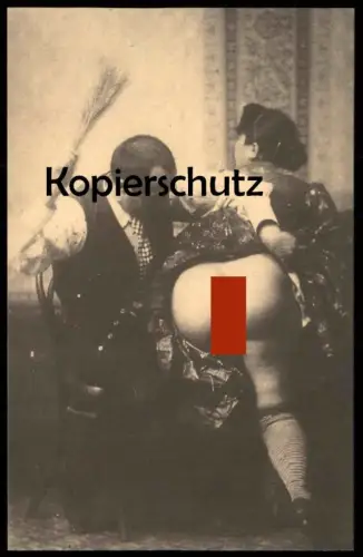 ÄLTERE REPRO ? POSTKARTE AKT NACKTE FRAU EROTIK POPO MANN eroticism femme nus nude woman bottom nudity postcard