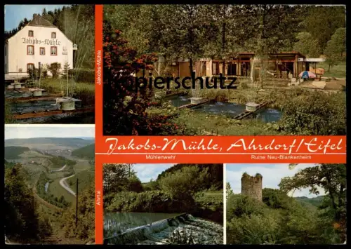 ÄLTERE POSTKARTE AHRDORF JAKOBS MÜHLE BLANKENHEIM EIFEL MÜHLENWEHR RUINE AHRTAL cpa postcard AK Ansichtskarte