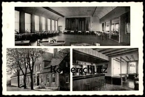 ÄLTERE POSTKARTE MÖRSCH BEI KARLSRUHE BADEN Rathaus Schwimmbad swimming pool piscine Schule postcard Ansichtskarte cpa