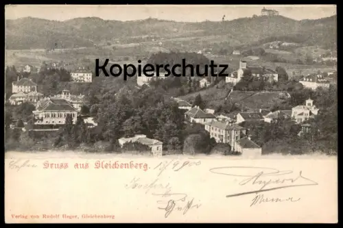 ALTE POSTKARTE GRUSS AUS BAD GLEICHENBERG 1900 PANORAMA Steiermark Österreich Austria cpa postcard AK Ansichtskarte