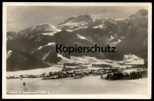 ALTE POSTKARTE ASCHAU MIT KAMPENWAND IM WINTER 1937 SCHNEE cpa postcard AK Ansichtskarte Hiver snow neige