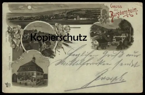 ALTE LITHO POSTKARTE WILDBAD BURGBERNHEIM EUGEN FELLE Isny Aurora Druckfehler postcard Ansichtskarte AK cpa