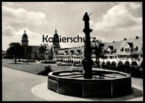 ÄLTERE POSTKARTE FREUDENSTADT AM MARKTPLATZ IN HÖHE STADTKIRCHE Brunnen Springbrunnen cpa AK Ansichtskarte postcard