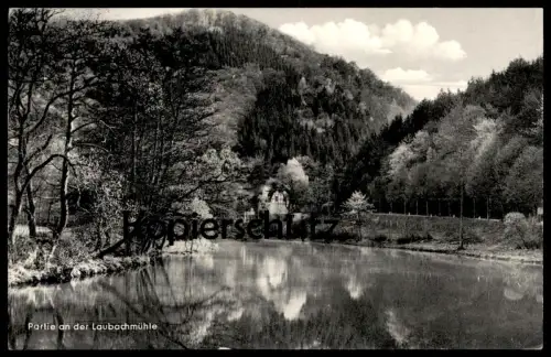 ÄLTERE POSTKARTE PARTIE AN DER LAUBACHMÜHLE LAUBACH WIED Wiedbachtal Laubachsmühle Neuwied Ansichtskarte AK postcard cpa