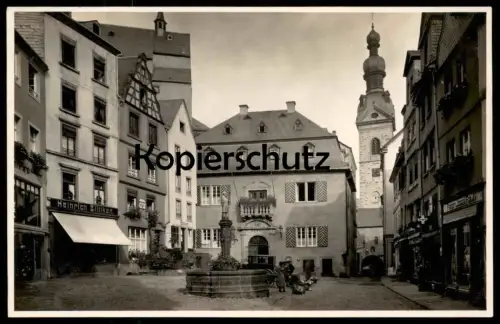 ÄLTERE POSTKARTE COCHEM AN DER MOSEL ALTSTADT HEINRICH ZILLIKEN PETER JOSEF PAULY BRUNNEN fontain Ansichtskarte postcard