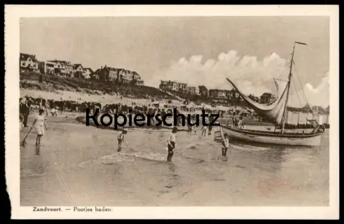 ALTE POSTKARTE ZANDVOORT POOTJES BADEN Kinder children enfants Strand beach plage cpa postcard Ansichtskarte AK