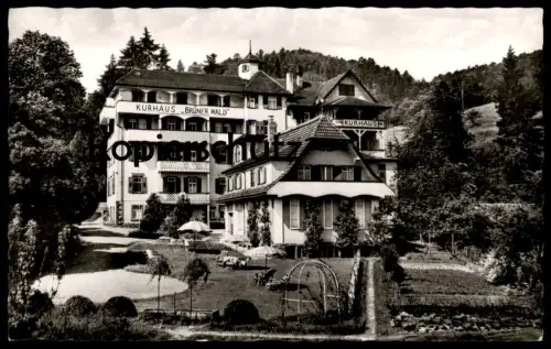 ÄLTERE POSTKARTE BAD HERRENALB KURHAUS UND SANATORIUM GRÜNER WALD SCHWARZWALD Black Forest la foret-noire cpa postcard