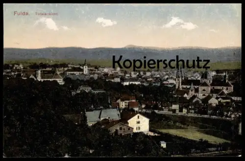 ALTE POSTKARTE FULDA TOTALANSICHT PANORAMA 1919 Gesamtansicht Ansichtskarte cpa postcard AK