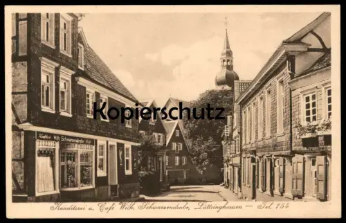 ALTE POSTKARTE LÜTTRINGHAUSEN KONDITOREI UND CAFÉ WILHELM SCHWARZENDRUBE REMSCHEID cpa AK Ansichtskarte postcard