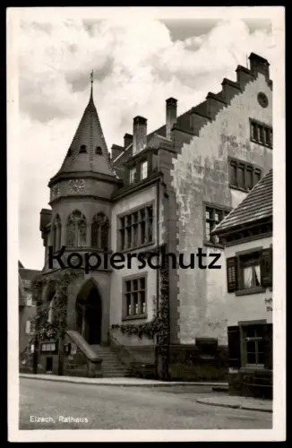 ALTE POSTKARTE ELZACH RATHAUS 1943 STEMPEL ZURÜCK Ansichtskarte AK postcard cpa