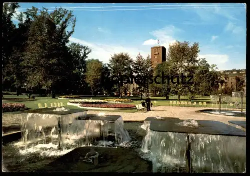 ÄLTERE POSTKARTE STUTTGART HAUPTBAHNHOF Brunnen Bahnhof station gare waterspout fountain cpa postcard AK Ansichtskarte