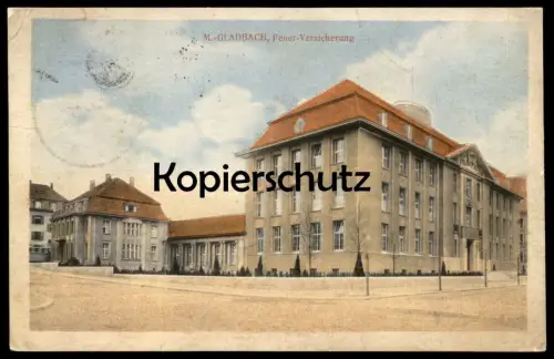 ALTE POSTKARTE MÖNCHENGLADBACH FEUER-VERSICHERUNG FEUERVERSICHERUNG M.-GLADBACH insurance cpa postcard Ansichtskarte AK