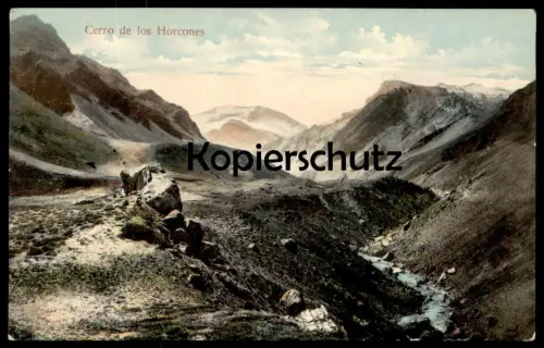ALTE POSTKARTE CERRO DE LOS HORCONES 1911 ARGENTINA CHILE CORDILLERA DE LOS ANDES Anden Südamerika mountains von Temuco