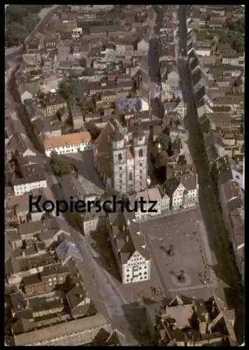 ÄLTERE POSTKARTE LUTHERSTADT WITTENBERG LUFTBILDSERIE DER INTERFLUG AERO-FOTO DDR Fliegeraufnahme Ansichtskarte cpa AK