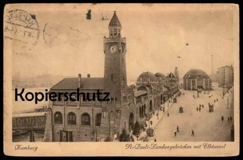 ALTE POSTKARTE HAMBURG HANSA-HÖFT Hansahöft Schiff Kran ship crane grue Winter Ansichtskarte postcard cpa AK