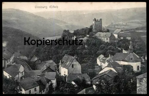 ALTE POSTKARTE DASBURG EIFEL KAUFHAUS UND HOTEL ZUR POST L. SCHMITZ LUXEMBURG Luxembourg Ansichtskarte AK cpa postcard