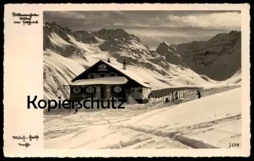 ALTE POSTKARTE POTSDAMER HÜTTE MIT FOTSCHERTAL Sellrain Tirol DAV cpa postcard Ansichtskarte AK