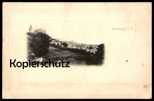 ALTE POSTKARTE CRONBERG IM TAUNUS PANORAMA Kronberg Passepartout cpa postcard AK postcard