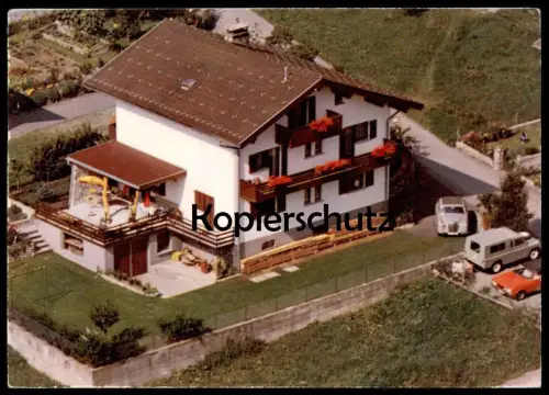 ÄLTERE POSTKARTE TSCHAGGUNS HAUS HELENE FRÜHSTÜCKSPENSION MONTAFON Mercedes Land Rover 109 Ansichtskarte postcard