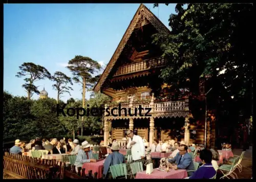ÄLTERE POSTKARTE BERLIN WANNSEE GASTSTÄTTE BLOCKHAUS NIKOLSKOE NICKELBRILLE OBER KELLNER OBERKELLNER HÜTE HUT AK cpa