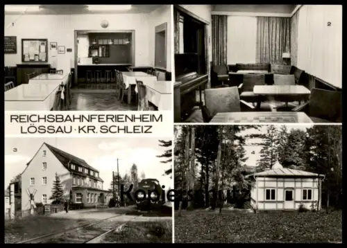 ÄLTERE POSTKARTE REICHSBAHNFERIENHEIM LÖSSAU KREIS SCHLEIZ DR 110 088-2 Lokomotive postcard Ansichtskarte cpa AK