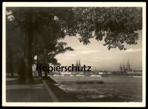 ALTE POSTKARTE HANSESTADT KÖLN RHEIN RHEINUFER DOM KIRCHE ST. KUNIBERT Ansichtskarte AK cpa postcard