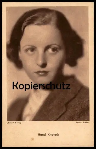 ALTE POSTKARTE HANSI KNOTECK SCHAUSPIELERIN ERNST SCHAUEND actor actress Kino Film Waldwinter Ansichtskarte postcard cpa