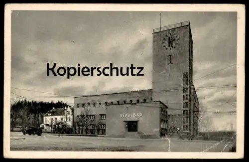 ALTE POSTKARTE PIRMASENS STADTBAD Schwimmbad swimming pool Bad bath postcard Ansichtskarte cpa AK