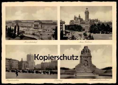 ALTE POSTKARTE LEIPZIG DEUTSCHE BÜCHEREI library bibliothèque Sonderstpempel 450 Jahre Messe Ansichtskarte cpa AK