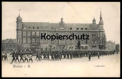 ALTE POSTKARTE MÜNSTER DIE EINJÄHRIGEN 1909 DES KÖNIGLICHEN GYMNASIUM PAULINUM Studentika Studentica cpa AK