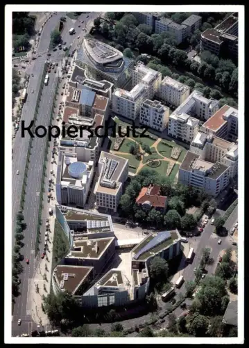 POSTKARTE BERLIN BOTSCHAFTEN UND BÜROS IM TIERGARTENDREIECK PANORAMA Botschaft Luftbild Architektur AK postcard cpa