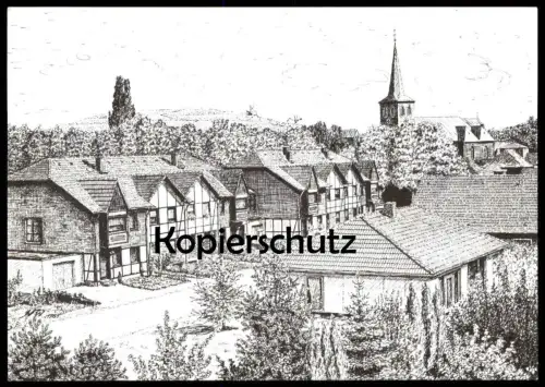 ÄLTERE POSTKARTE RATHAUSSTRASSE IN NIEDERZIER Hambach Düren Verlag Rheinische Braunkohlenwerke Tagebau Hambach