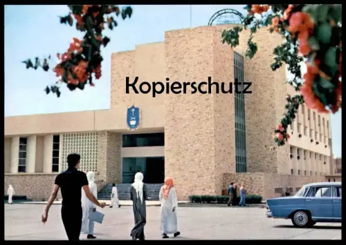 ÄLTERE POSTKARTE RIYADH KING SAUD UNIVERSITY Universität Riad Riyad Saudi-Arabien Saudi Arabia Mercedes postcard cpa AK
