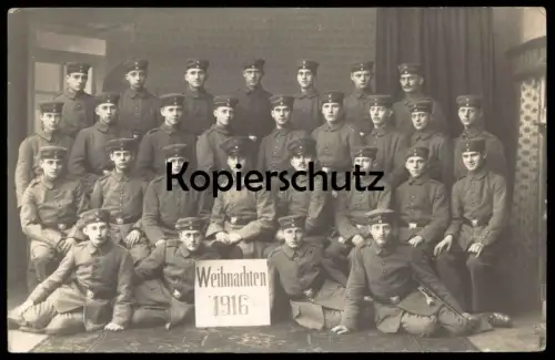 ALTE POSTKARTE SOLDATEN WEIHNACHTEN 1916 VERMUTLICH SAARLOUIS SAARLOIS SAARGEBIET SAAR soldats soldiers cpa postcard